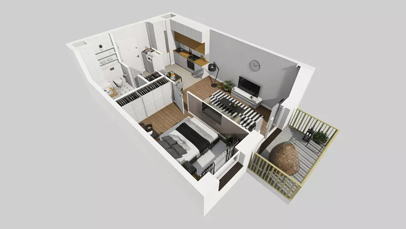 2 pokoje, mieszkanie 38,25 m², piętro 3, oferta nr C/73, Przystanek Prądnik 2, Kraków, Prądnik Biały, Górka Narodowa, ul. Meiera