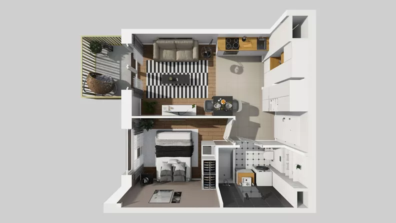 2 pokoje, mieszkanie 35,60 m², piętro 4, oferta nr C/83, Przystanek Prądnik 2, Kraków, Prądnik Biały, Górka Narodowa, ul. Meiera