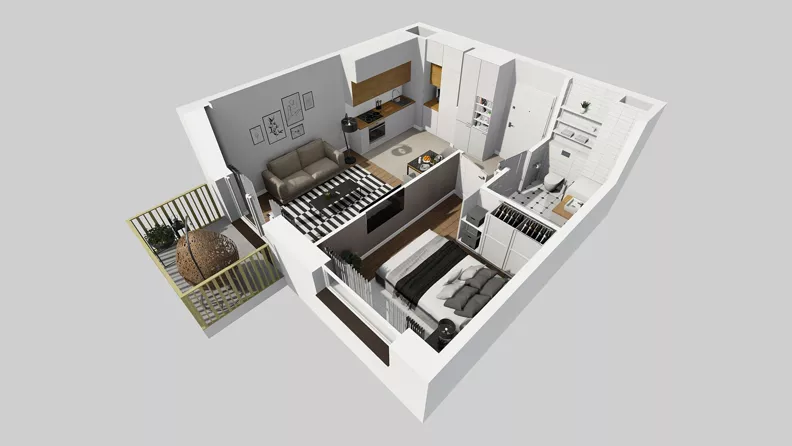 2 pokoje, mieszkanie 35,60 m², piętro 4, oferta nr C/83, Przystanek Prądnik 2, Kraków, Prądnik Biały, Górka Narodowa, ul. Meiera
