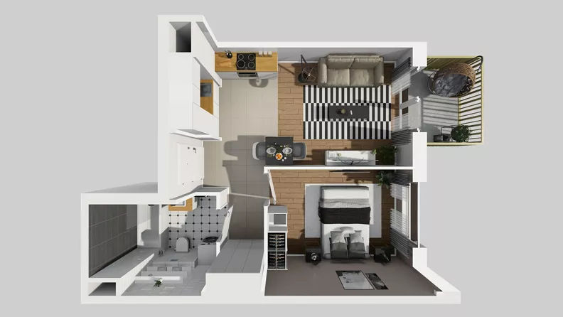 2 pokoje, mieszkanie 39,28 m², piętro 5, oferta nr C/84, Przystanek Prądnik 2, Kraków, Prądnik Biały, Górka Narodowa, ul. Meiera