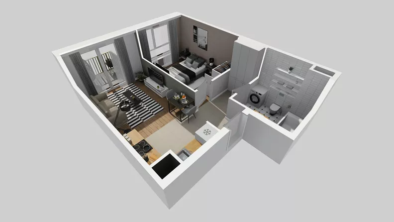2 pokoje, mieszkanie 39,28 m², piętro 5, oferta nr C/84, Przystanek Prądnik 2, Kraków, Prądnik Biały, Górka Narodowa, ul. Meiera