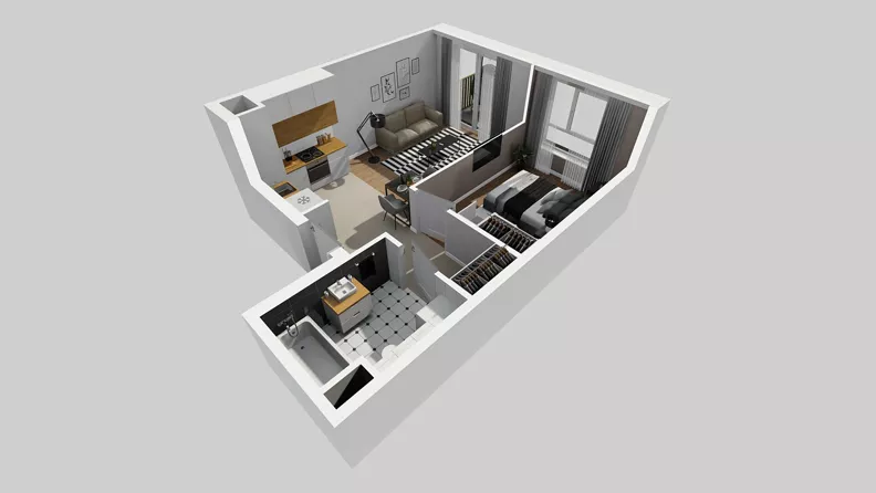 2 pokoje, mieszkanie 39,28 m², piętro 7, oferta nr C/96, Przystanek Prądnik 2, Kraków, Prądnik Biały, Górka Narodowa, ul. Meiera