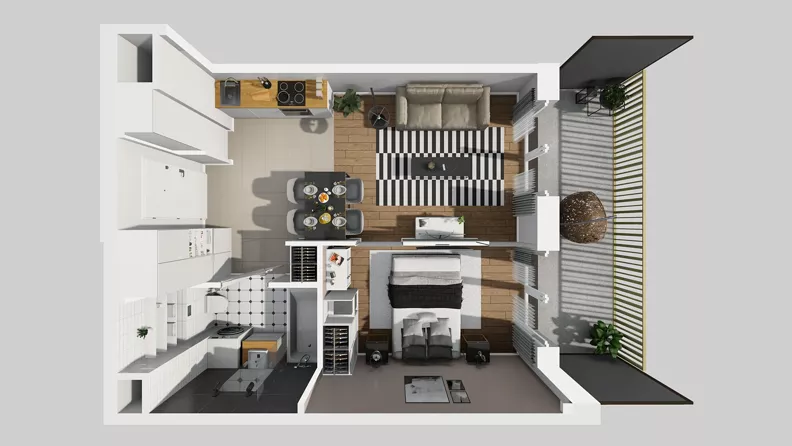 2 pokoje, mieszkanie 36,82 m², piętro 2, oferta nr C/111, Przystanek Prądnik 2, Kraków, Prądnik Biały, Górka Narodowa, ul. Meiera
