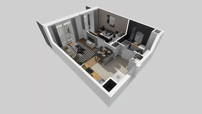 2 pokoje, mieszkanie 36,82 m², piętro 3, oferta nr C/115, Przystanek Prądnik 2, Kraków, Prądnik Biały, Górka Narodowa, ul. Meiera