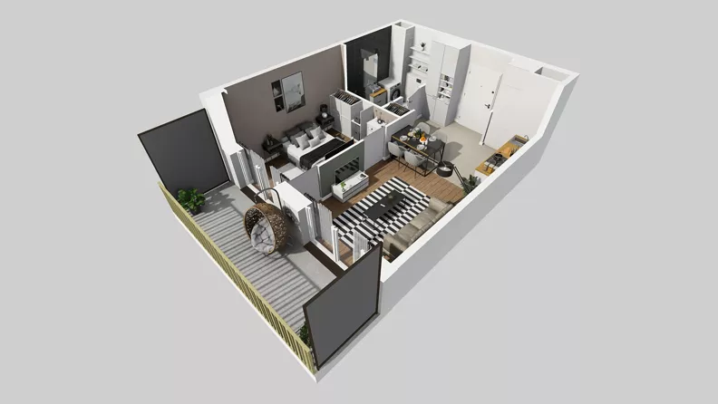 2 pokoje, mieszkanie 36,82 m², piętro 3, oferta nr C/115, Przystanek Prądnik 2, Kraków, Prądnik Biały, Górka Narodowa, ul. Meiera