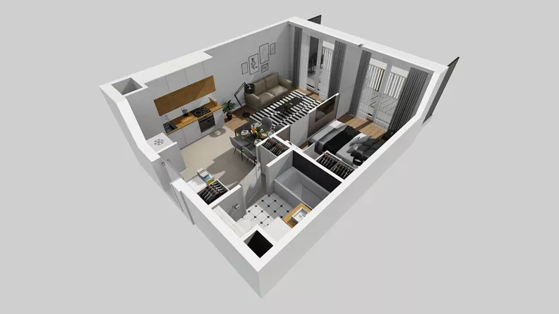 2 pokoje, mieszkanie 36,82 m², piętro 5, oferta nr C/123, Przystanek Prądnik 2, Kraków, Prądnik Biały, Górka Narodowa, ul. Meiera