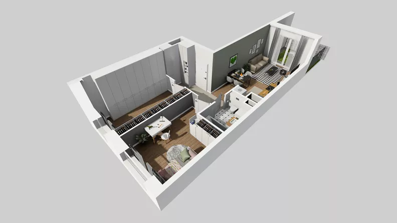 2 pokoje, mieszkanie 56,68 m², parter, oferta nr C/129, Przystanek Prądnik 2, Kraków, Prądnik Biały, Górka Narodowa, ul. Meiera