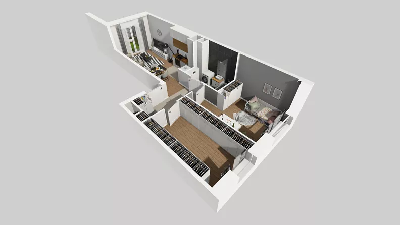 2 pokoje, mieszkanie 56,68 m², parter, oferta nr C/129, Przystanek Prądnik 2, Kraków, Prądnik Biały, Górka Narodowa, ul. Meiera