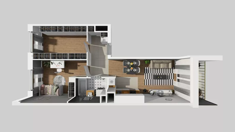 2 pokoje, mieszkanie 56,98 m², piętro 2, oferta nr C/136, Przystanek Prądnik 2, Kraków, Prądnik Biały, Górka Narodowa, ul. Meiera