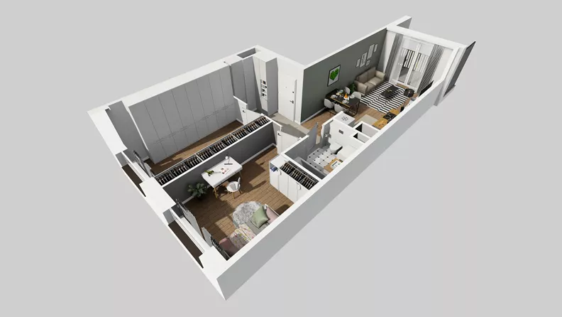 2 pokoje, mieszkanie 56,98 m², piętro 2, oferta nr C/136, Przystanek Prądnik 2, Kraków, Prądnik Biały, Górka Narodowa, ul. Meiera