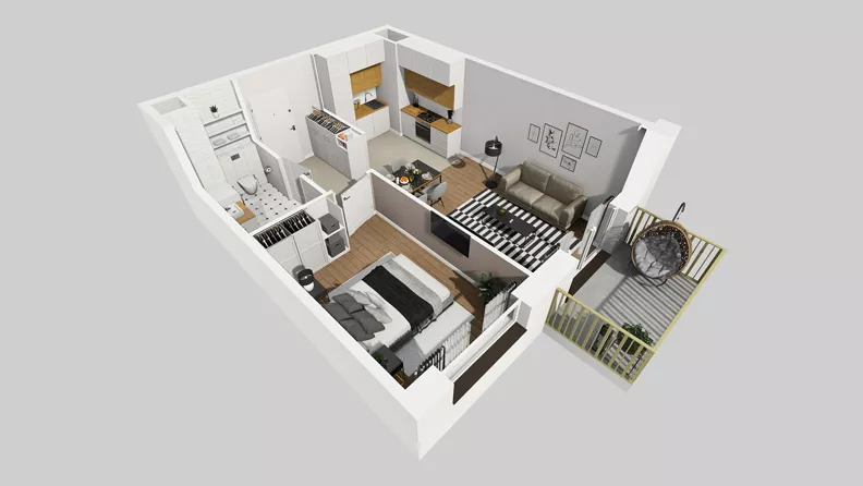 2 pokoje, mieszkanie 41,79 m², piętro 2, oferta nr C/138, Przystanek Prądnik 2, Kraków, Prądnik Biały, Górka Narodowa, ul. Meiera