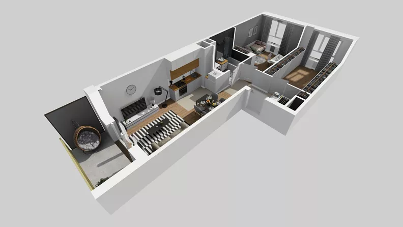 2 pokoje, mieszkanie 56,98 m², piętro 3, oferta nr C/142, Przystanek Prądnik 2, Kraków, Prądnik Biały, Górka Narodowa, ul. Meiera