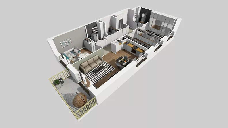 2 pokoje, mieszkanie 76,98 m², piętro 3, oferta nr C/143, Przystanek Prądnik 2, Kraków, Prądnik Biały, Górka Narodowa, ul. Meiera