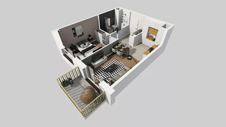 2 pokoje, mieszkanie 41,79 m², piętro 4, oferta nr C/150, Przystanek Prądnik 2, Kraków, Prądnik Biały, Górka Narodowa, ul. Meiera
