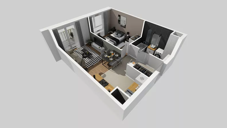 2 pokoje, mieszkanie 41,79 m², piętro 4, oferta nr C/151, Przystanek Prądnik 2, Kraków, Prądnik Biały, Górka Narodowa, ul. Meiera
