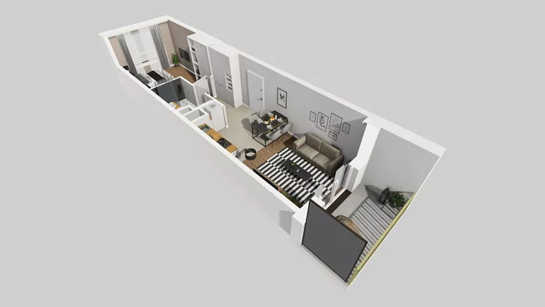 2 pokoje, mieszkanie 40,35 m², piętro 7, oferta nr C/166, Przystanek Prądnik 2, Kraków, Prądnik Biały, Górka Narodowa, ul. Meiera