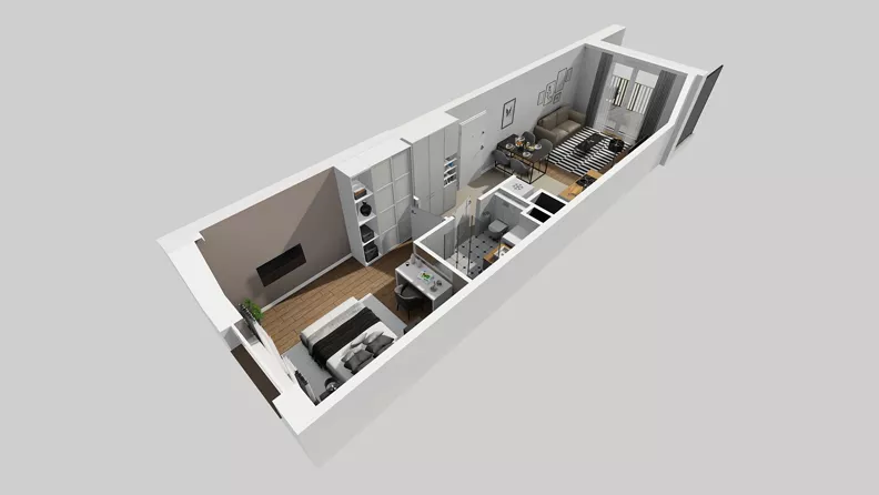 2 pokoje, mieszkanie 40,35 m², piętro 7, oferta nr C/166, Przystanek Prądnik 2, Kraków, Prądnik Biały, Górka Narodowa, ul. Meiera