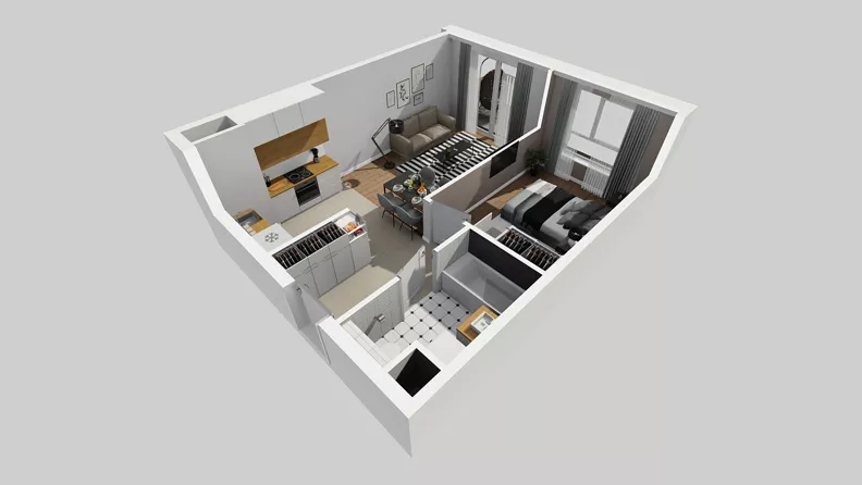 2 pokoje, mieszkanie 41,79 m², piętro 7, oferta nr C/168, Przystanek Prądnik 2, Kraków, Prądnik Biały, Górka Narodowa, ul. Meiera