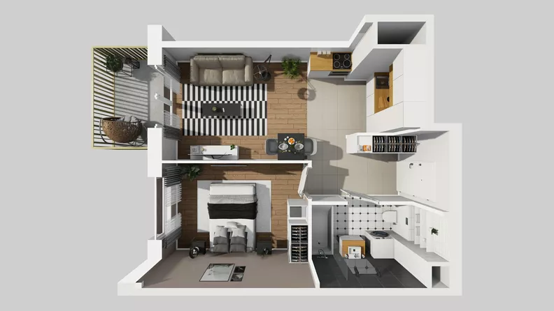2 pokoje, mieszkanie 40,35 m², piętro 2, oferta nr C/181, Przystanek Prądnik 2, Kraków, Prądnik Biały, Górka Narodowa, ul. Meiera
