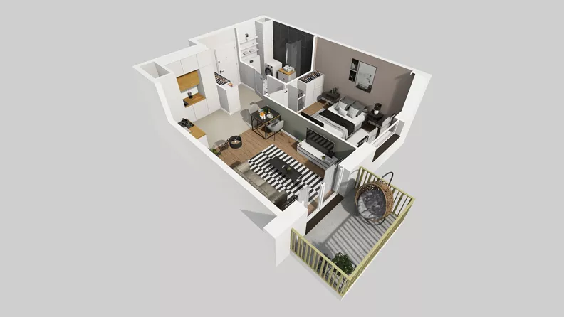 2 pokoje, mieszkanie 40,35 m², piętro 4, oferta nr C/193, Przystanek Prądnik 2, Kraków, Prądnik Biały, Górka Narodowa, ul. Meiera