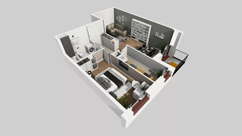 2 pokoje, mieszkanie 54,34 m², piętro 4, oferta nr A/50, Osiedle Międzyleska 3, Wrocław, Tarnogaj, Krzyki, ul. Międzyleska