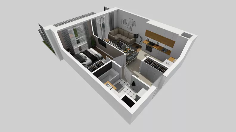 2 pokoje, mieszkanie 37,25 m², parter, oferta nr A/20, Międzyleska 4, Wrocław, Tarnogaj, Krzyki, ul. Międzyleska