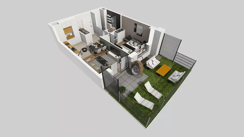 2 pokoje, mieszkanie 37,25 m², parter, oferta nr A/20, Międzyleska 4, Wrocław, Tarnogaj, Krzyki, ul. Międzyleska