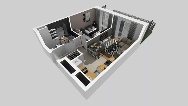 2 pokoje, mieszkanie 36,34 m², parter, oferta nr A/21, Międzyleska 4, Wrocław, Tarnogaj, Krzyki, ul. Międzyleska