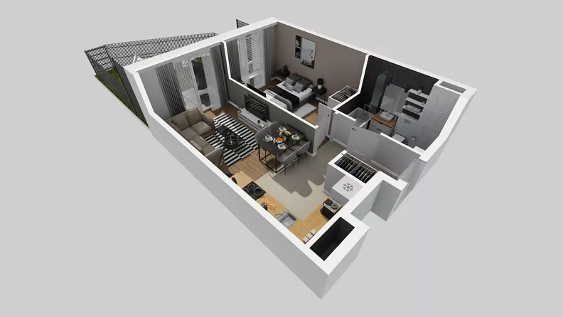 2 pokoje, mieszkanie 39,77 m², parter, oferta nr A/24, Międzyleska 4, Wrocław, Tarnogaj, Krzyki, ul. Międzyleska