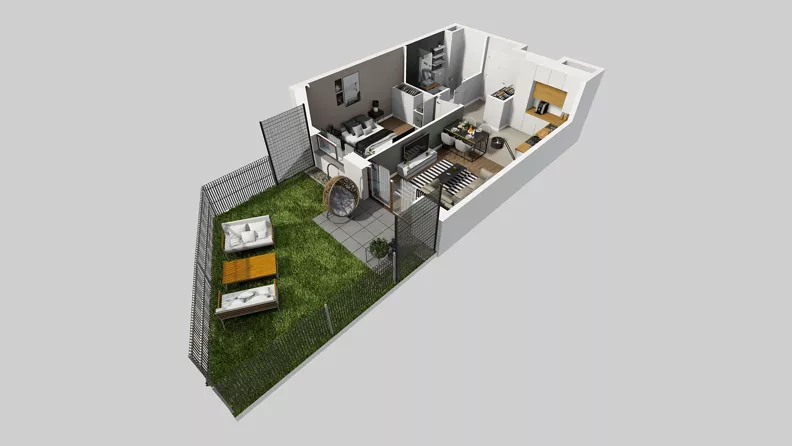 2 pokoje, mieszkanie 39,77 m², parter, oferta nr A/24, Międzyleska 4, Wrocław, Tarnogaj, Krzyki, ul. Międzyleska