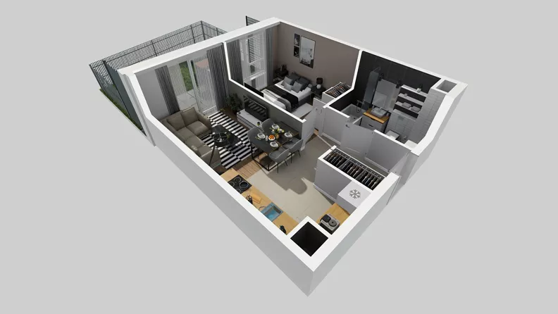 2 pokoje, mieszkanie 37,35 m², parter, oferta nr A/62, Międzyleska 4, Wrocław, Tarnogaj, Krzyki, ul. Międzyleska
