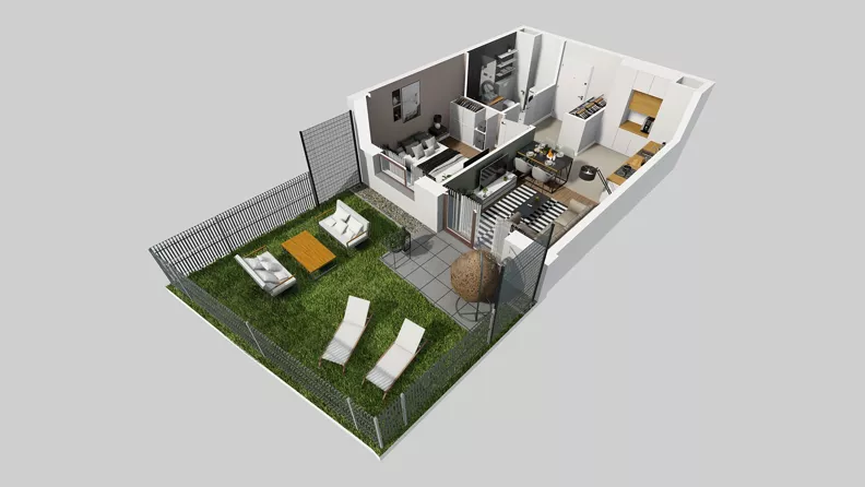 2 pokoje, mieszkanie 37,35 m², parter, oferta nr A/62, Międzyleska 4, Wrocław, Tarnogaj, Krzyki, ul. Międzyleska