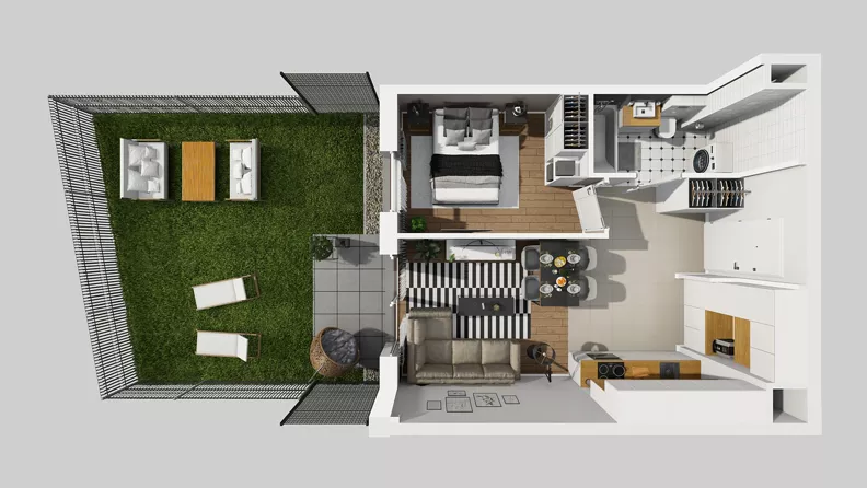 2 pokoje, mieszkanie 37,39 m², parter, oferta nr A/63, Międzyleska 4, Wrocław, Tarnogaj, Krzyki, ul. Międzyleska