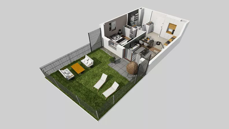 2 pokoje, mieszkanie 37,39 m², parter, oferta nr A/63, Międzyleska 4, Wrocław, Tarnogaj, Krzyki, ul. Międzyleska