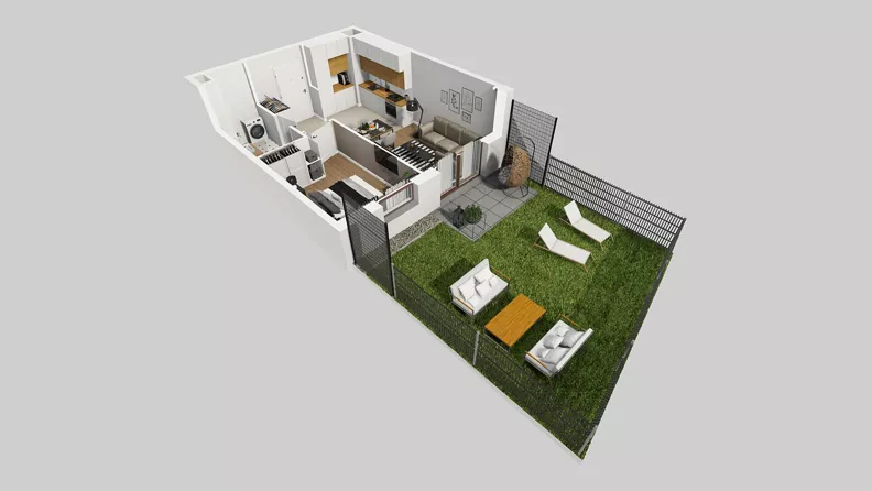 2 pokoje, mieszkanie 37,39 m², parter, oferta nr A/63, Międzyleska 4, Wrocław, Tarnogaj, Krzyki, ul. Międzyleska