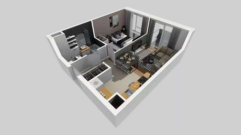2 pokoje, mieszkanie 37,22 m², piętro 1, oferta nr A/27, Międzyleska 4, Wrocław, Tarnogaj, Krzyki, ul. Międzyleska