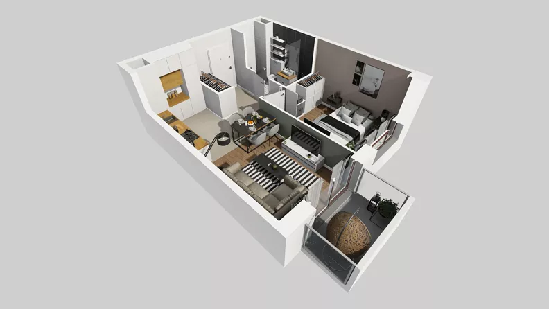 2 pokoje, mieszkanie 37,22 m², piętro 1, oferta nr A/27, Międzyleska 4, Wrocław, Tarnogaj, Krzyki, ul. Międzyleska