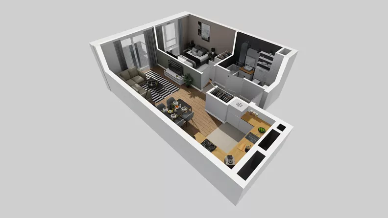 2 pokoje, mieszkanie 41,49 m², piętro 3, oferta nr A/88, Międzyleska 4, Wrocław, Tarnogaj, Krzyki, ul. Międzyleska