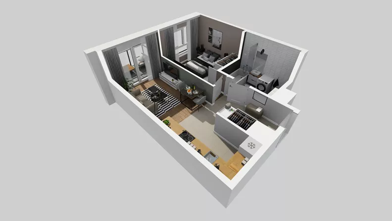 2 pokoje, mieszkanie 39,99 m², piętro 2, oferta nr E/8, Osiedle Urbino 4.3, Warszawa, Włochy, Raków, ul. Szybka