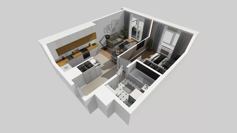 2 pokoje, mieszkanie 39,99 m², piętro 2, oferta nr E/8, Osiedle Urbino 4.3, Warszawa, Włochy, Raków, ul. Szybka