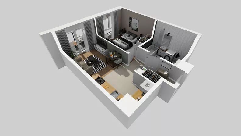 2 pokoje, mieszkanie 39,98 m², piętro 2, oferta nr E/10, Osiedle Urbino 4.3, Warszawa, Włochy, Raków, ul. Szybka