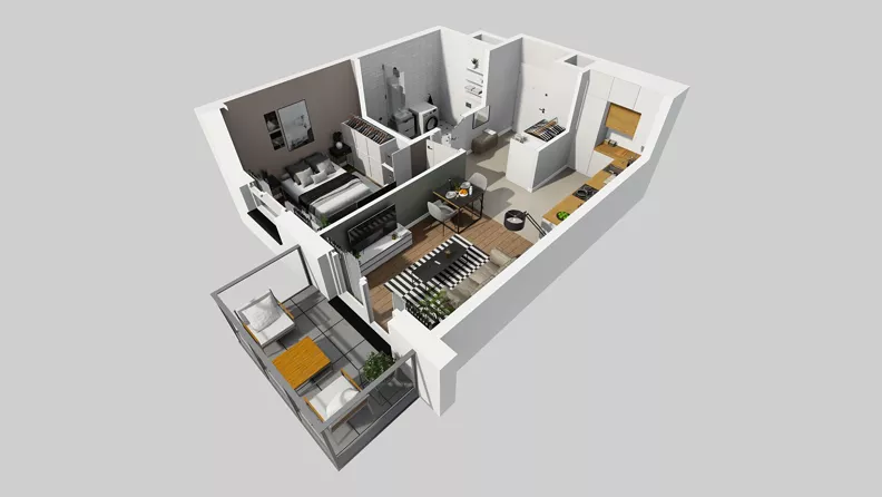 2 pokoje, mieszkanie 39,99 m², piętro 4, oferta nr E/18, Osiedle Urbino 4.3, Warszawa, Włochy, Raków, ul. Szybka