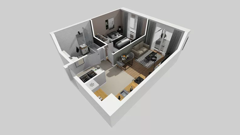 2 pokoje, mieszkanie 39,90 m², piętro 2, oferta nr F/13, Osiedle Urbino 4.3, Warszawa, Włochy, Raków, ul. Szybka