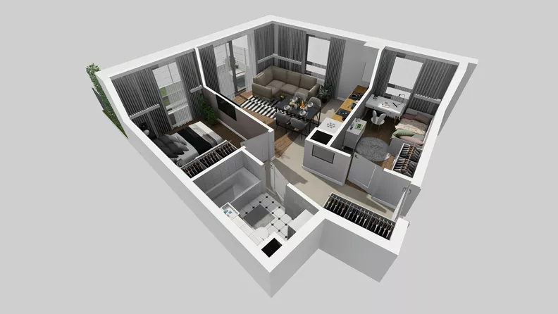 3 pokoje, mieszkanie 48,27 m², parter, oferta nr A/6, Osiedle Park Świetlików, Wrocław, Maślice, Aleja Śliwowa 21