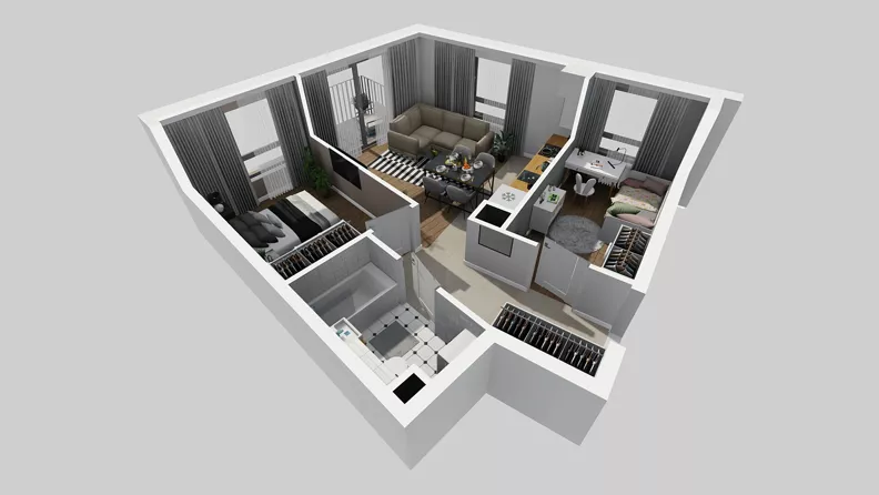 3 pokoje, mieszkanie 48,27 m², piętro 2, oferta nr A/18, Osiedle Park Świetlików, Wrocław, Maślice, Aleja Śliwowa 21