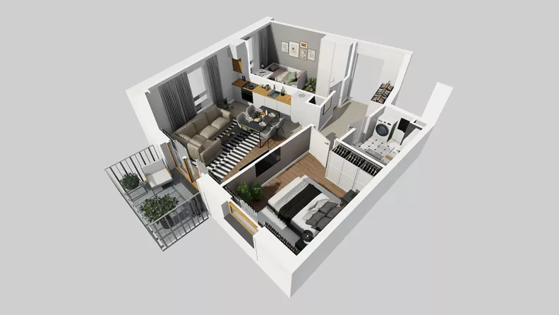 3 pokoje, mieszkanie 48,27 m², piętro 2, oferta nr A/18, Osiedle Park Świetlików, Wrocław, Maślice, Aleja Śliwowa 21