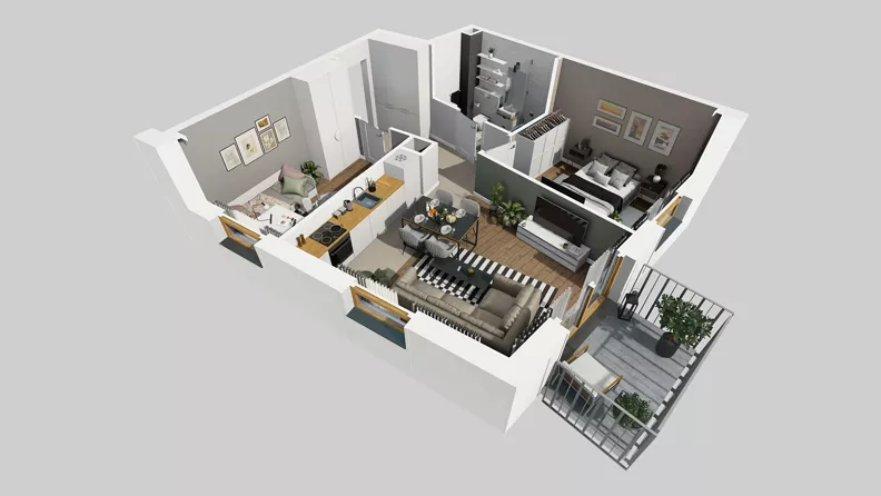 3 pokoje, mieszkanie 48,27 m², piętro 2, oferta nr A/18, Osiedle Park Świetlików, Wrocław, Maślice, Aleja Śliwowa 21