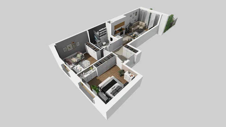 3 pokoje, mieszkanie 54,56 m², parter, oferta nr A/19, Osiedle Park Świetlików, Wrocław, Maślice, Aleja Śliwowa 21
