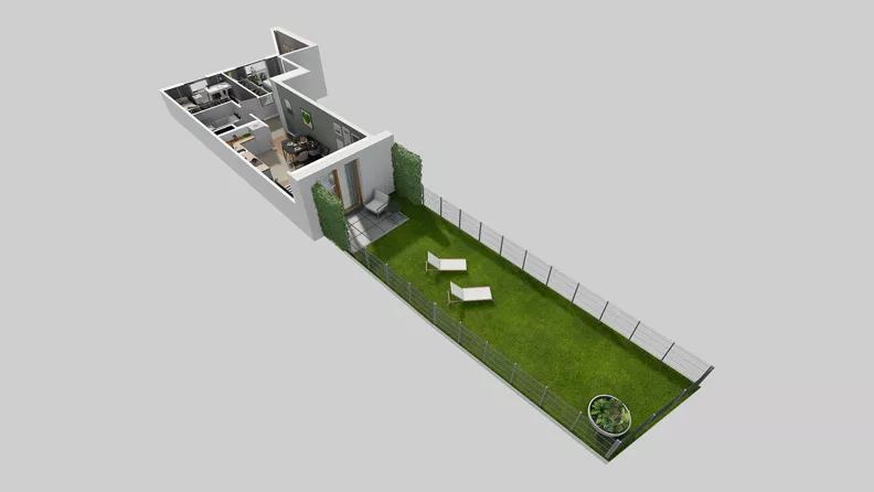 3 pokoje, mieszkanie 54,75 m², parter, oferta nr A/22, Osiedle Park Świetlików, Wrocław, Maślice, Aleja Śliwowa 21