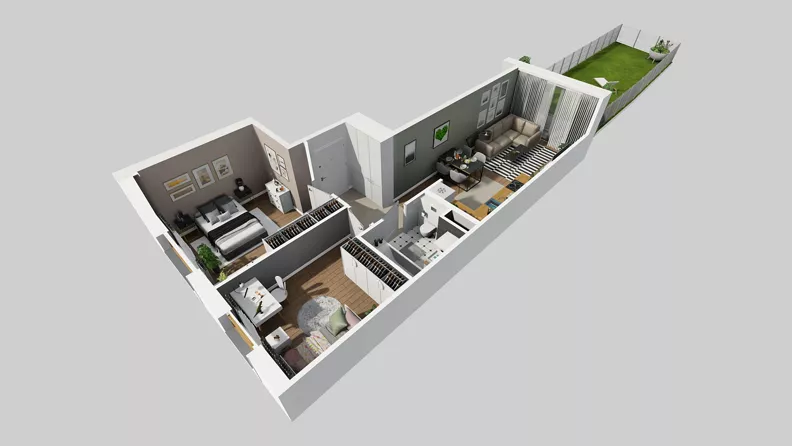 3 pokoje, mieszkanie 54,75 m², parter, oferta nr A/22, Osiedle Park Świetlików, Wrocław, Maślice, Aleja Śliwowa 21